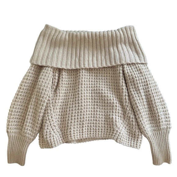 Express Sweaters - Express Cream Knit Sweater